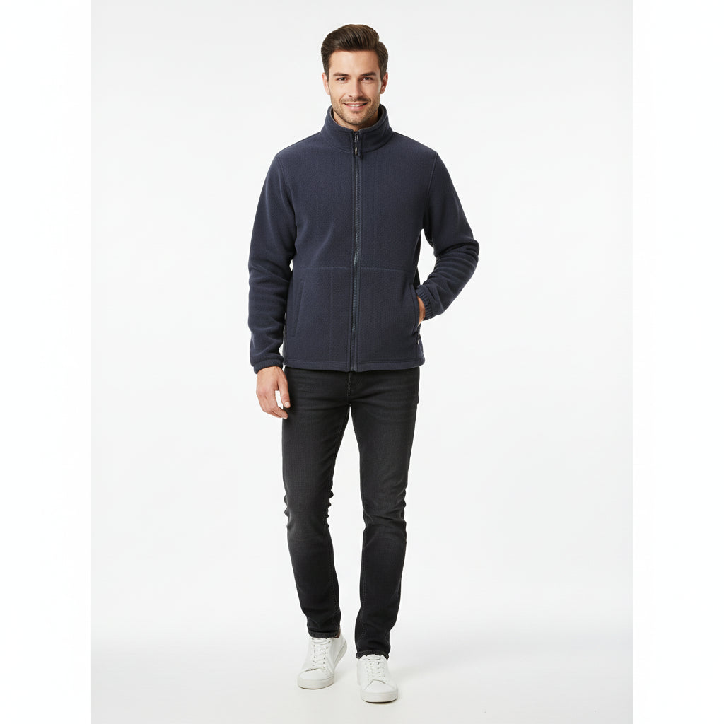 Men’s Thick Fleece Winter Jacket – Double-Pocket Hiking & Ski Outerwear-HighTouch