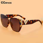 Women’s V-Logo Mirror Retro Sunglasses-HighTouch