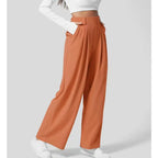Women’s High-Waist Wide-Leg Tailored Trousers-HighTouch