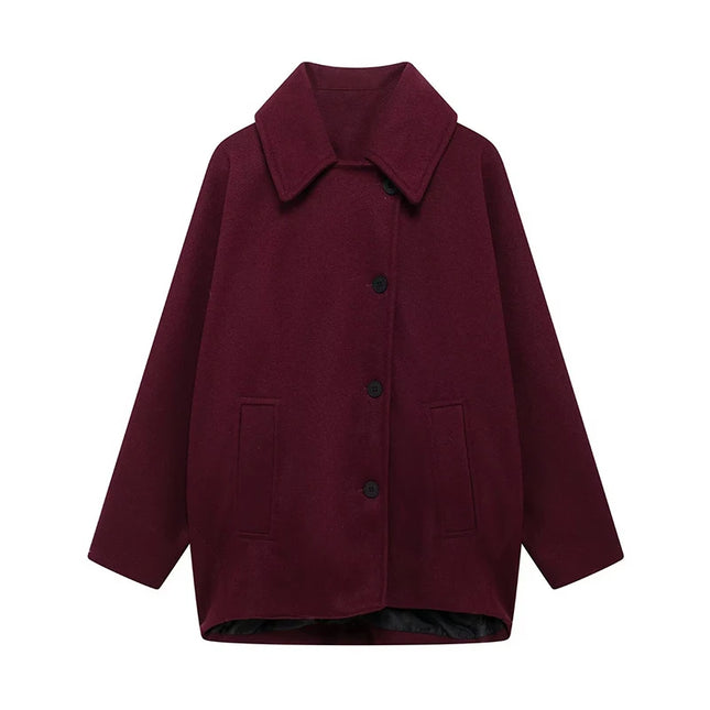 Oversized Faux Wool Winter Coat