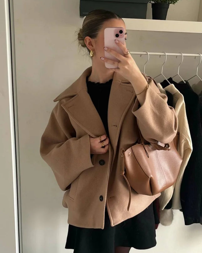 Oversized Faux Wool Winter Coat