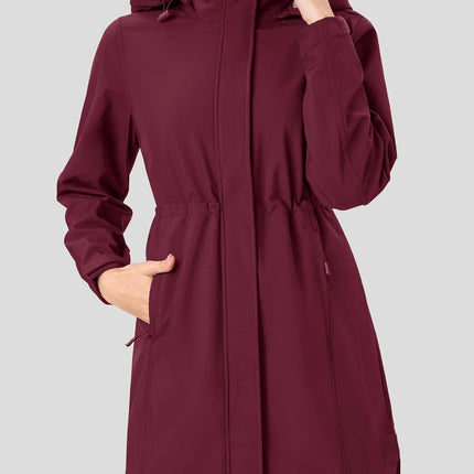 Waterproof Long Hooded Softshell Parka Women