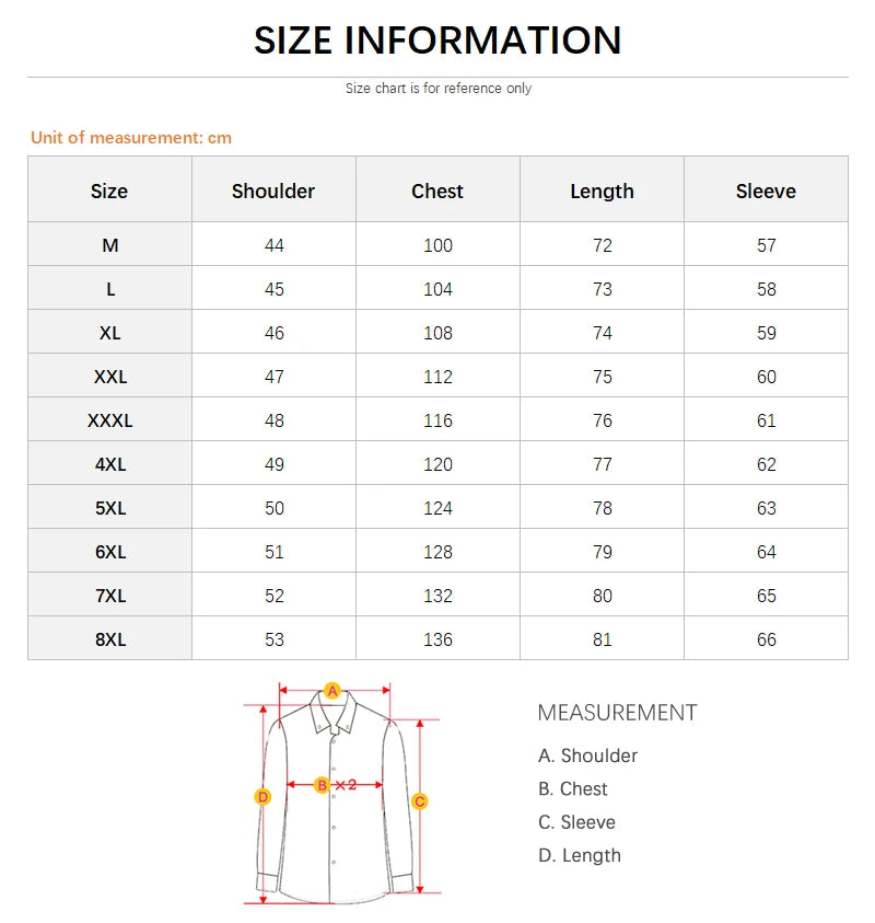 Men’s Big & Tall Business Shirt – Solid Color Long Sleeve (up to 8XL)