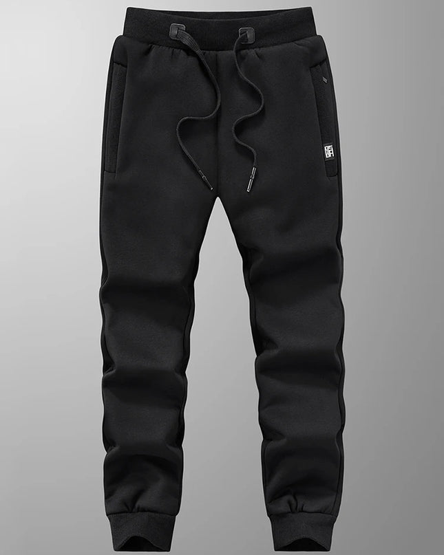 Men’s Fleece-Lined Joggers with Zip Pockets