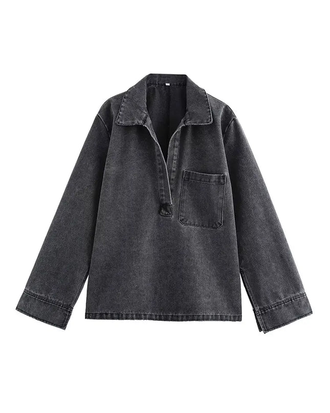 Women’s High-Waist Denim 2-Piece Set