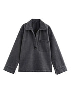 Women’s High-Waist Denim 2-Piece Set-HighTouch