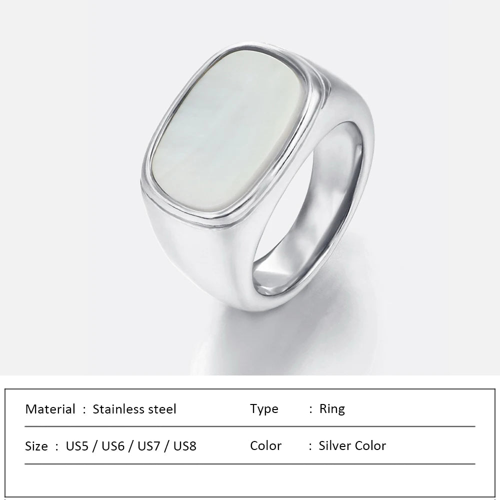 Vintage Shell Statement Ring-HighTouch