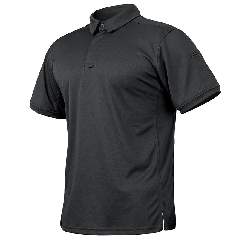 Men’s Short Sleeve Tactical Polo – Lightweight Performance & Outdoor Utility Shirt-HighTouch