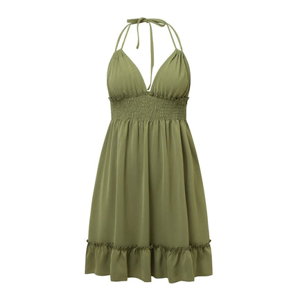 Boho Floral V‑Neck Sleeveless Midi Dress