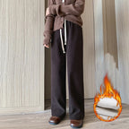 Women’s Fleece-Lined Wide-Leg Winter Trousers-HighTouch