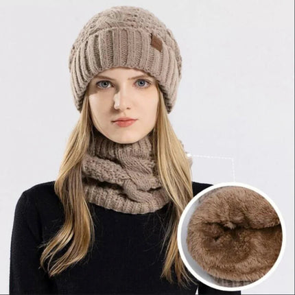 Women’s Winter Knitted Hat & Scarf Set