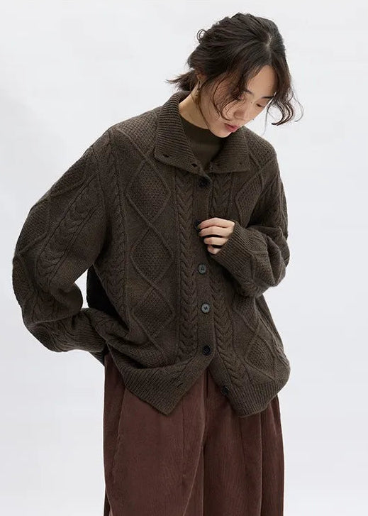 Women’s Cable Knit Cardigan-HighTouch