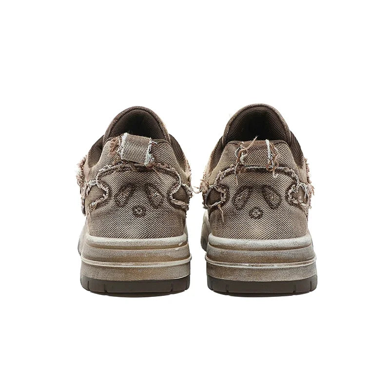 Men’s Personalised Denim Skateboarding Shoes-HighTouch