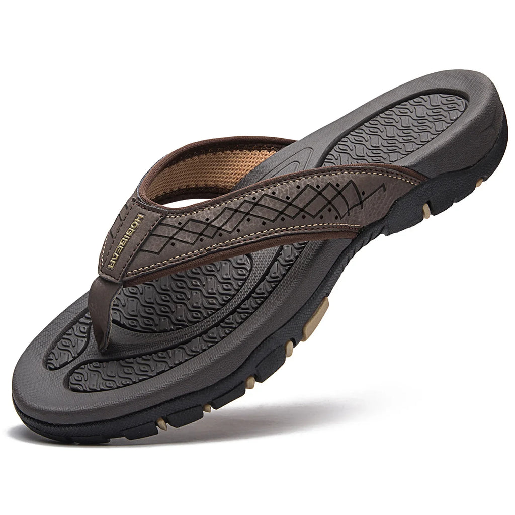 Men’s Non-Slip Rubber Flip Flops – Lightweight & Quick-Dry Comfort-HighTouch