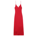 V‑Neck Sling Maxi Dress – Elegant Loose Fit Summer Dress-HighTouch
