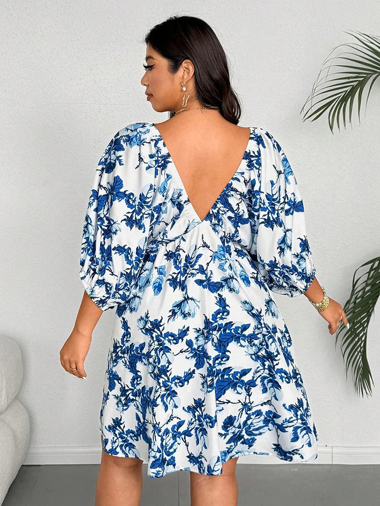 Floral Print Vacation Dress Women's Casual Elegant Maxi Dress for Summer