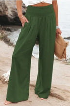 Comfort & Style – Cotton Pull-On Casual Pants for Women-HighTouch