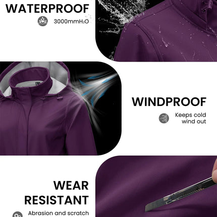 Waterproof Long Hooded Softshell Parka Women
