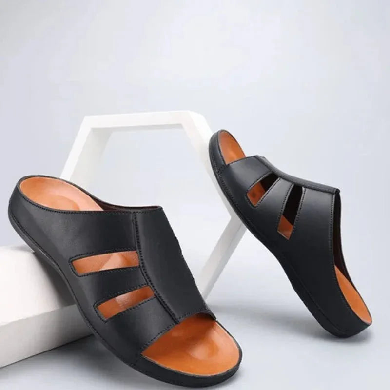 Men’s Gladiator Strap Slides with Cushioned Footbed