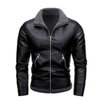 Men’s Slim High-Quality PU Leather Motorcycle Jacket-HighTouch