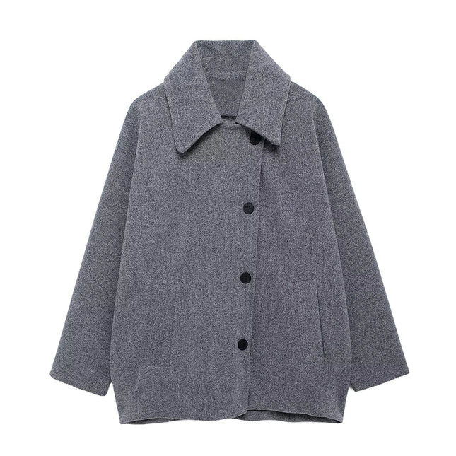 Oversized Faux Wool Winter Coat