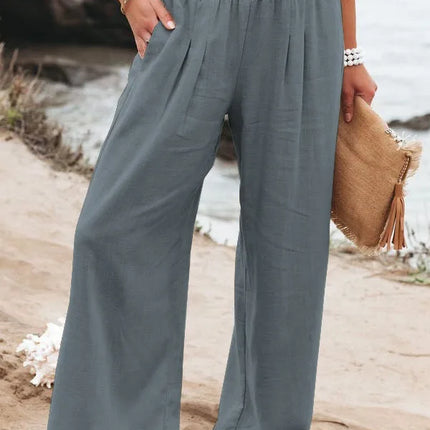 Comfort & Style – Cotton Pull-On Casual Pants for Women