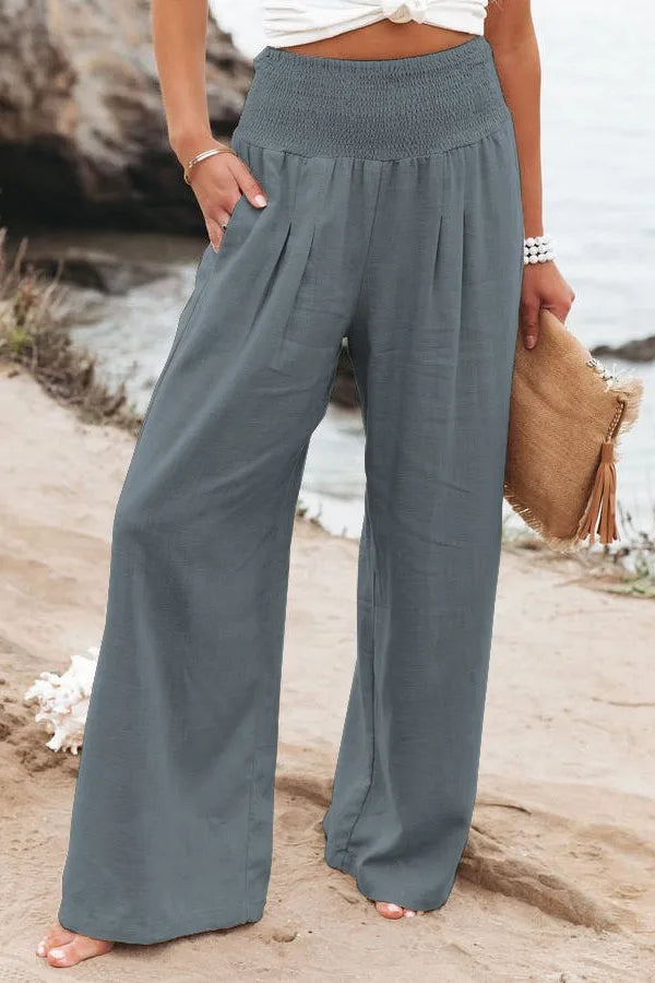 Comfort & Style – Cotton Pull-On Casual Pants for Women-HighTouch