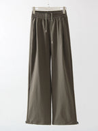 Stay Fresh & Stylish – High-Waist White Wide-Leg Sweatpants-HighTouch