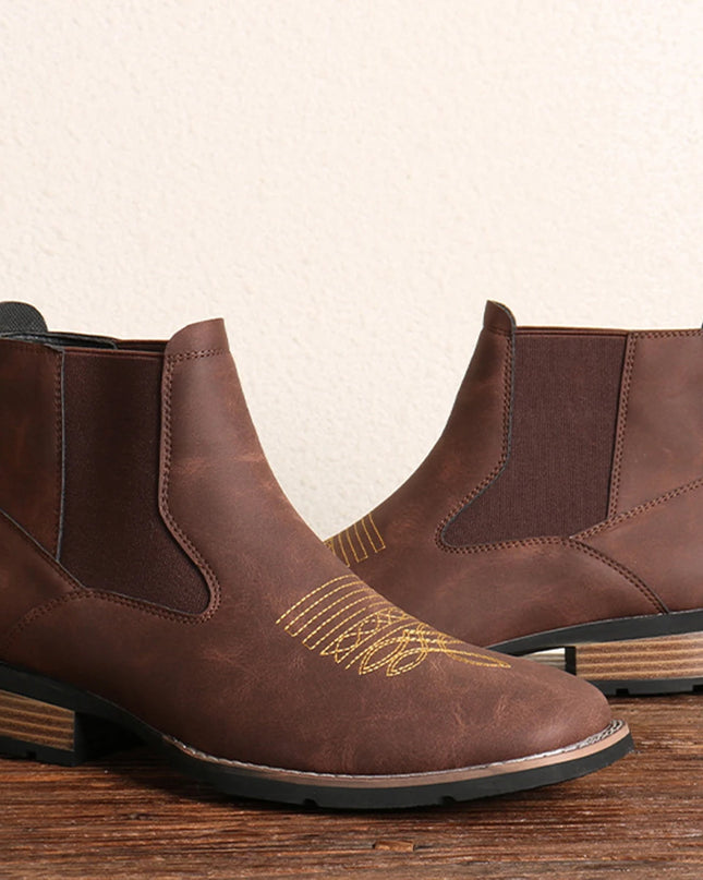 Men’s Embroidered Ankle Boots