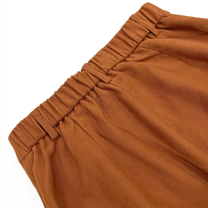 All-Season High Waist Wide-Leg Trousers for Women – Button Front & Pockets