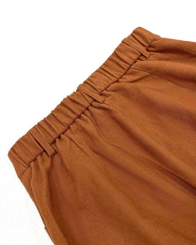 All-Season High Waist Wide-Leg Trousers for Women – Button Front & Pockets