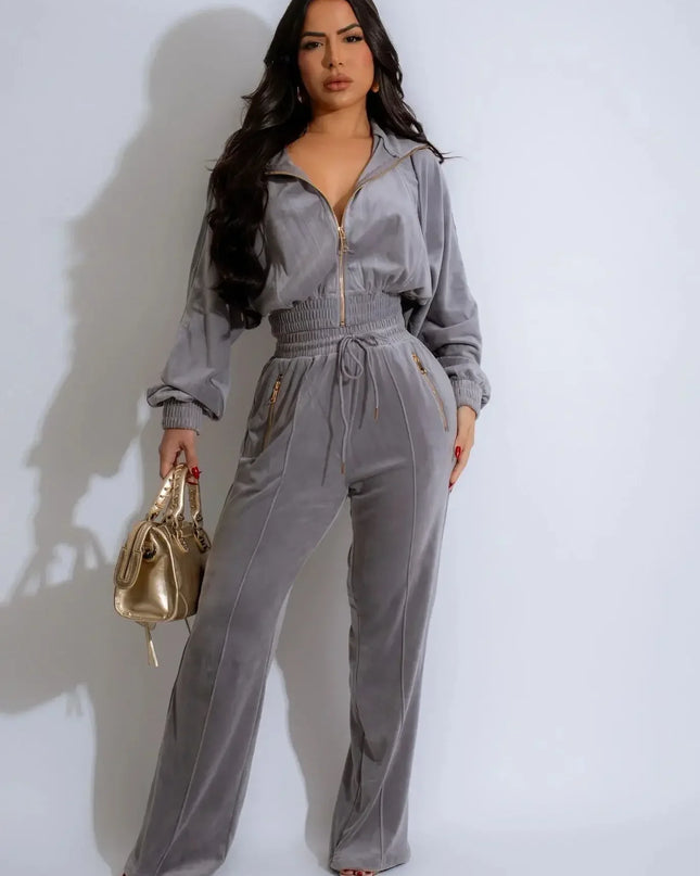 Women’s Velvet 2-Piece Tracksuit