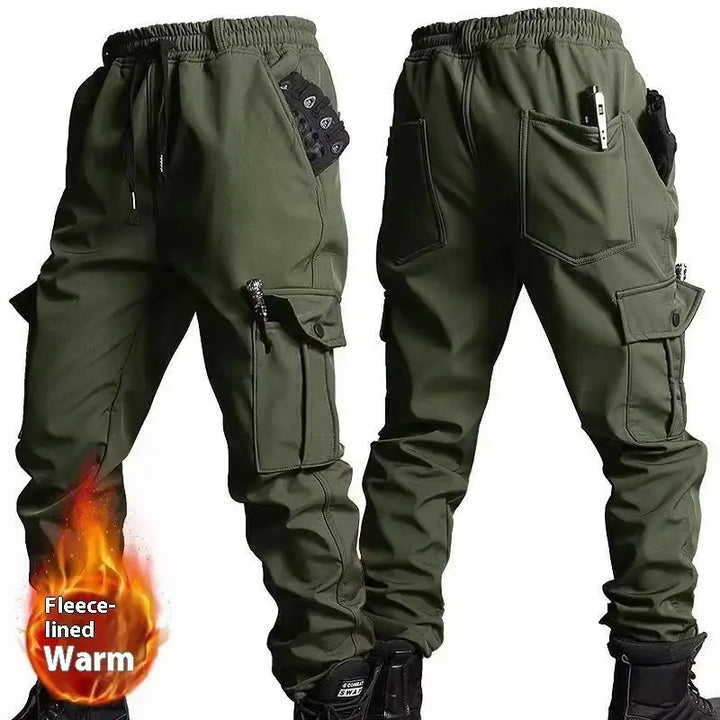 Men'S Motorcycle Jacket With Autumn And Winter Velvet Training Set Anti-Wear Waterproof Cold Resistant Jacket