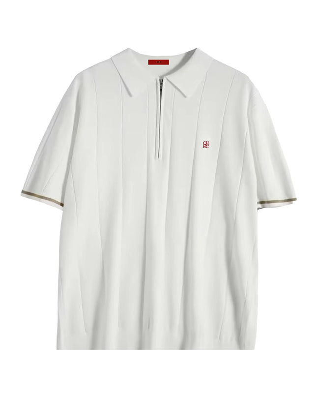 CHCH | Summer Ribbed Knit Polo Shirt for Men