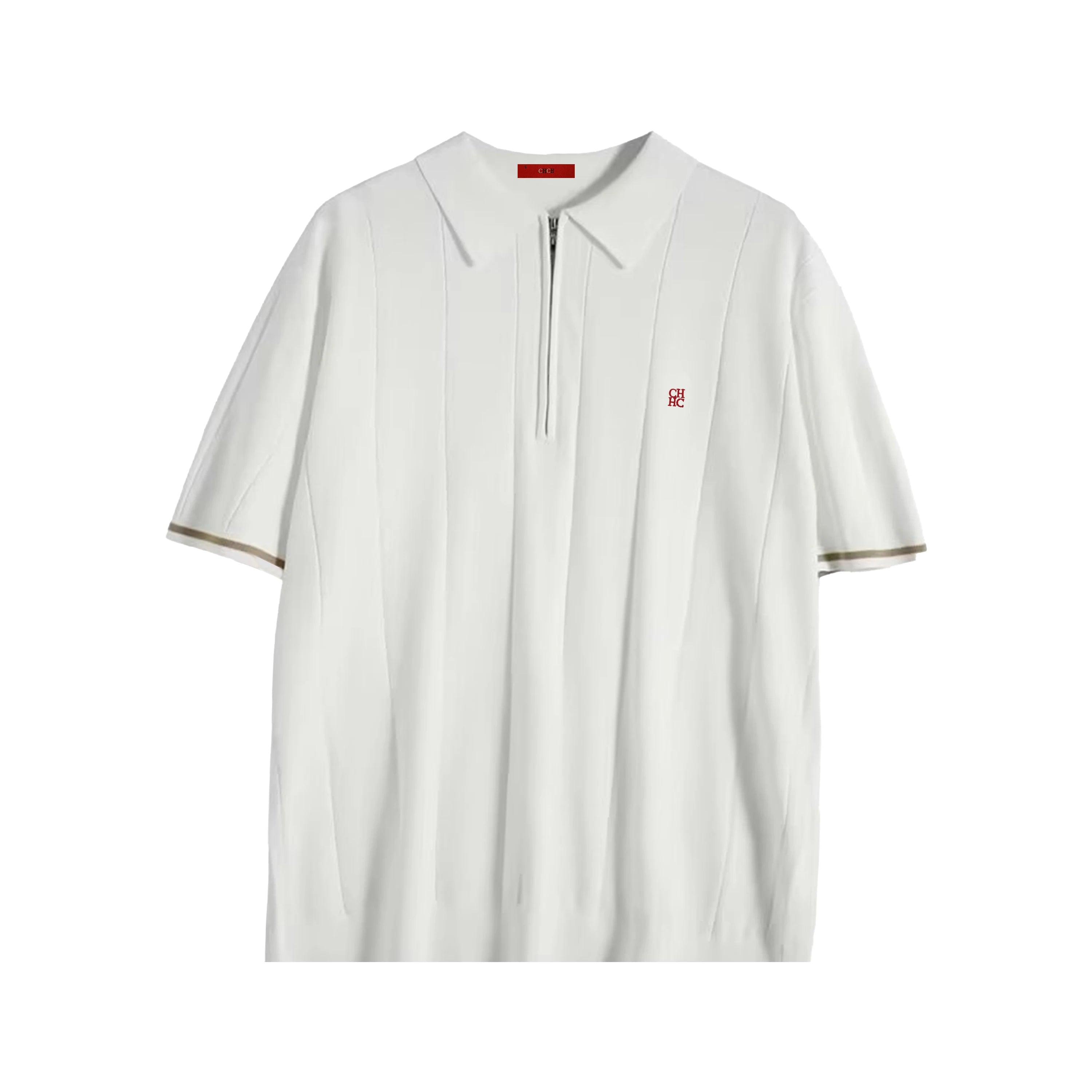 CHCH | Summer Ribbed Knit Polo Shirt for Men