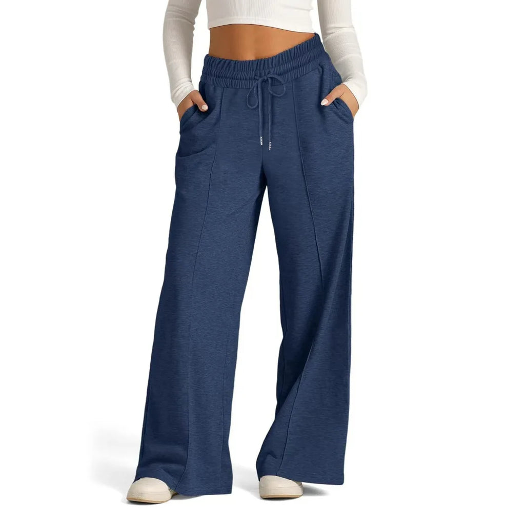 Women Loose Straight Leg Sweatpants Casual Lounge Pants-HighTouch