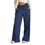 Women Loose Straight Leg Sweatpants Casual Lounge Pants-HighTouch