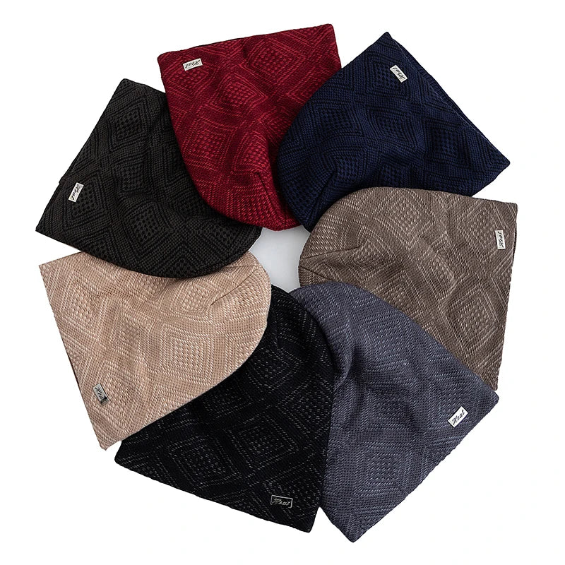 Stripes Knitted Slouchy Winter Beanie for Women