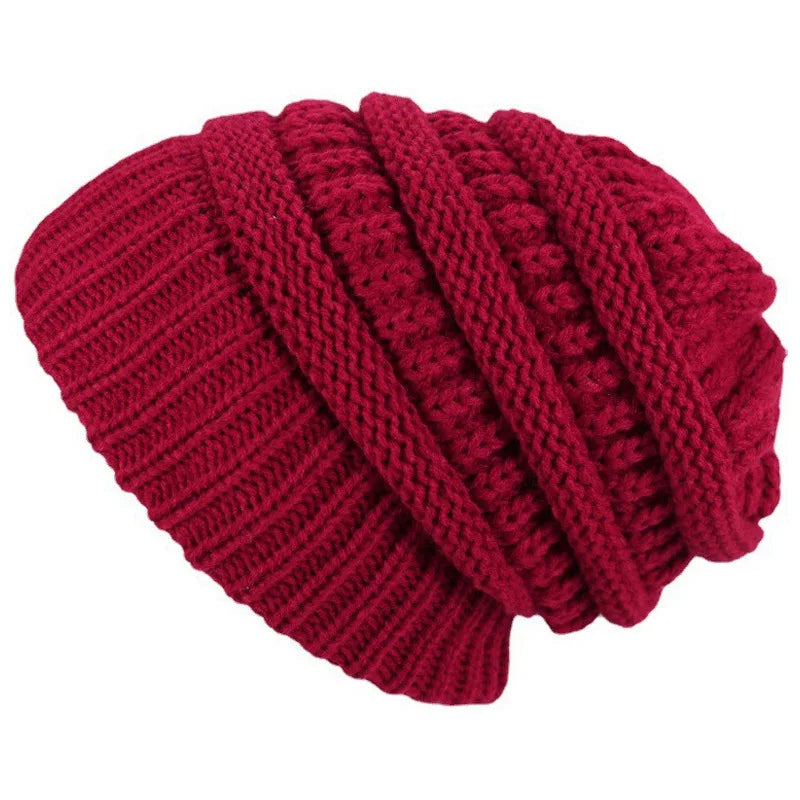 Satin-Lined Knitted Beanie Hat