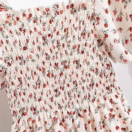 Floral Chiffon Midi Dress