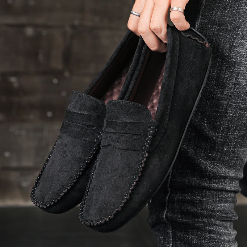 Fashion Suede Men’s Casual Loafers-HighTouch