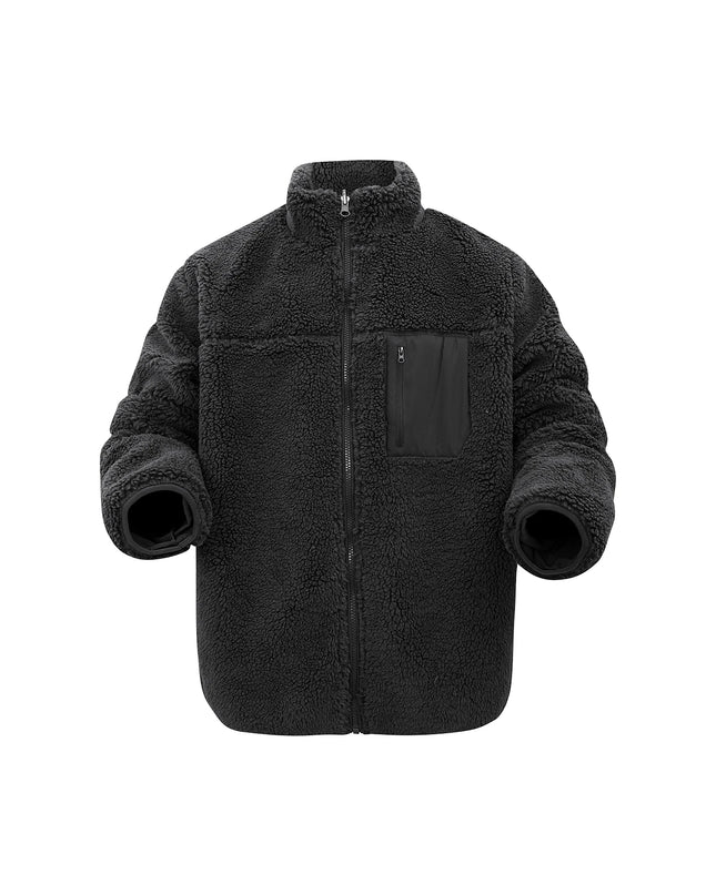 Oversized Sherpa Fleece Jacket Men