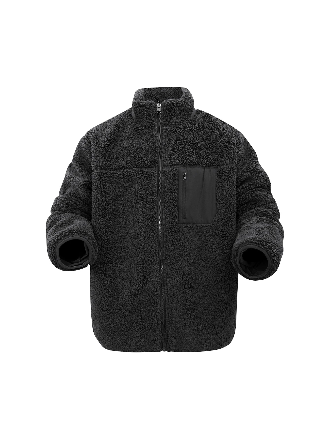Oversized Sherpa Fleece Jacket Men