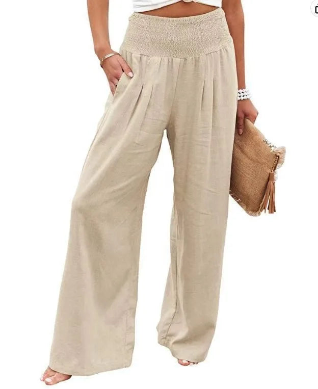 Comfort & Style – Cotton Pull-On Casual Pants for Women