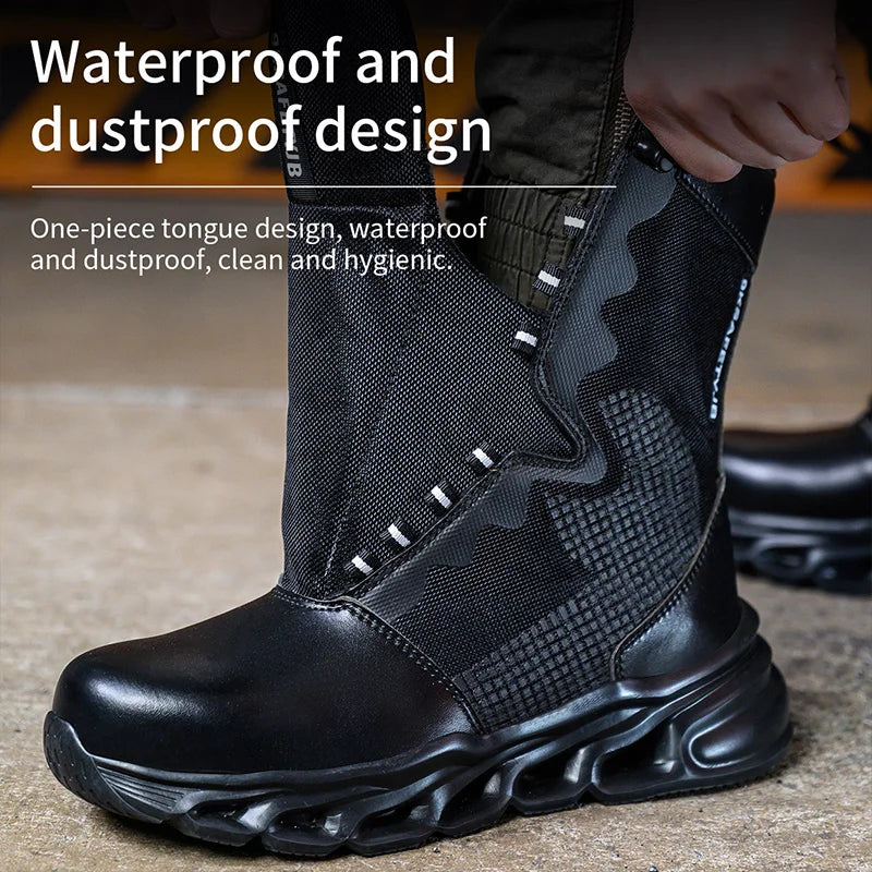 Men’s Steel-Toe Lightweight Tactical Work Boots-HighTouch