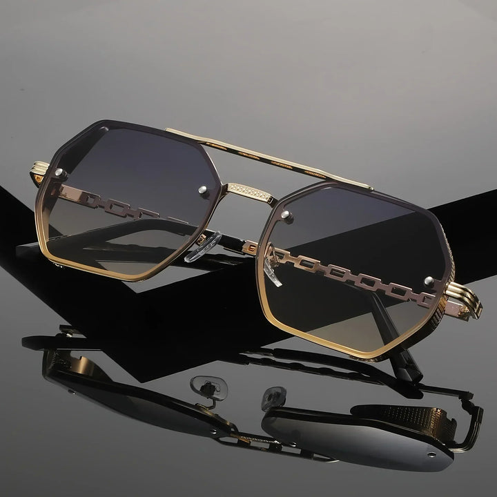 Men's Octagonal Sunglasses – UV400 Protection