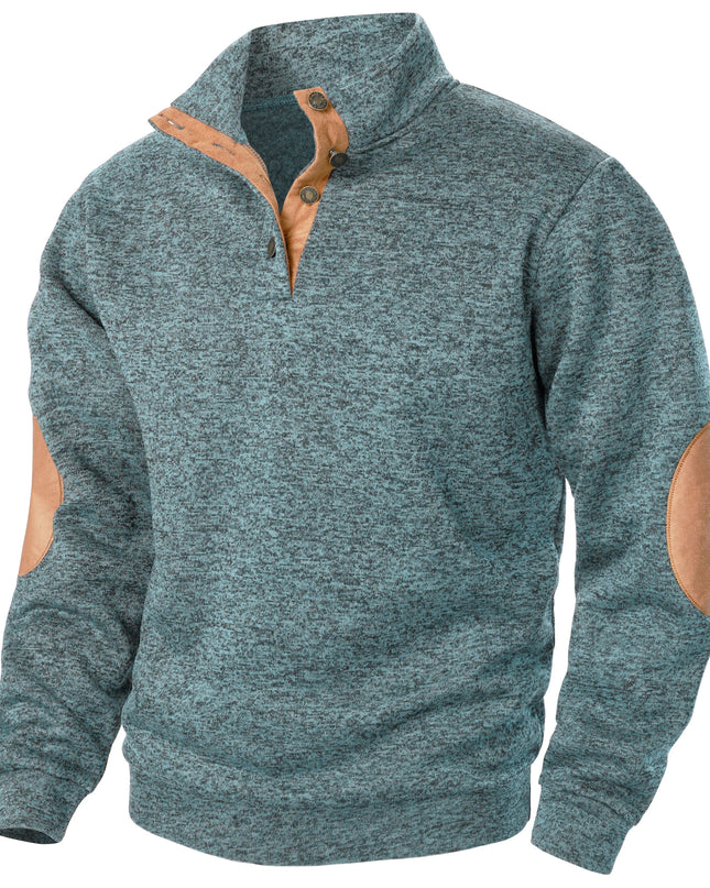 Men’s Stand Collar Knitted Sweater