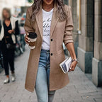 Women’s Wool-Blend Tweed Coat-HighTouch