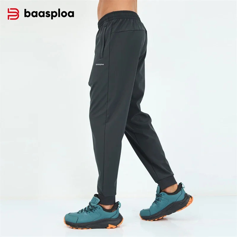 Men's Solid Color Sweatpants – Cozy Winter Joggers with Pockets-HighTouch