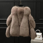 Luxury Faux Fox Fur Coat – Warm Jacket Cold-Resistant-HighTouch